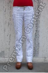 Leg Woman White Casual Trousers Average